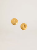 Gold circular earrings
