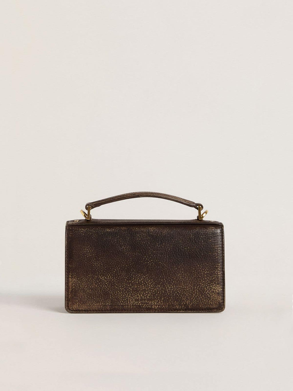 Small Venezia Bag in dark brown leather with gold buckle