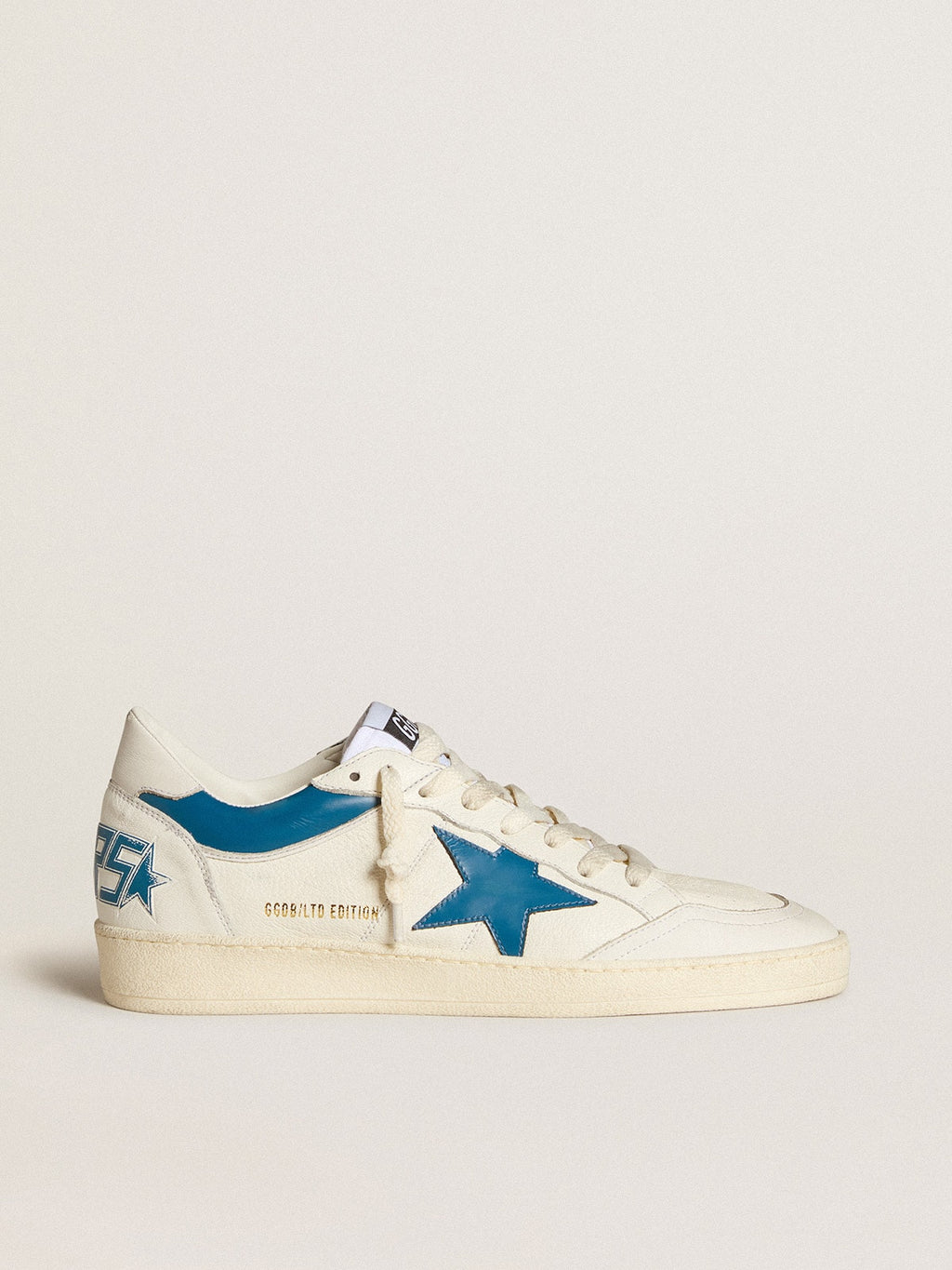 Ball Star LTD in nappa with turquoise leather star and white heel tab
