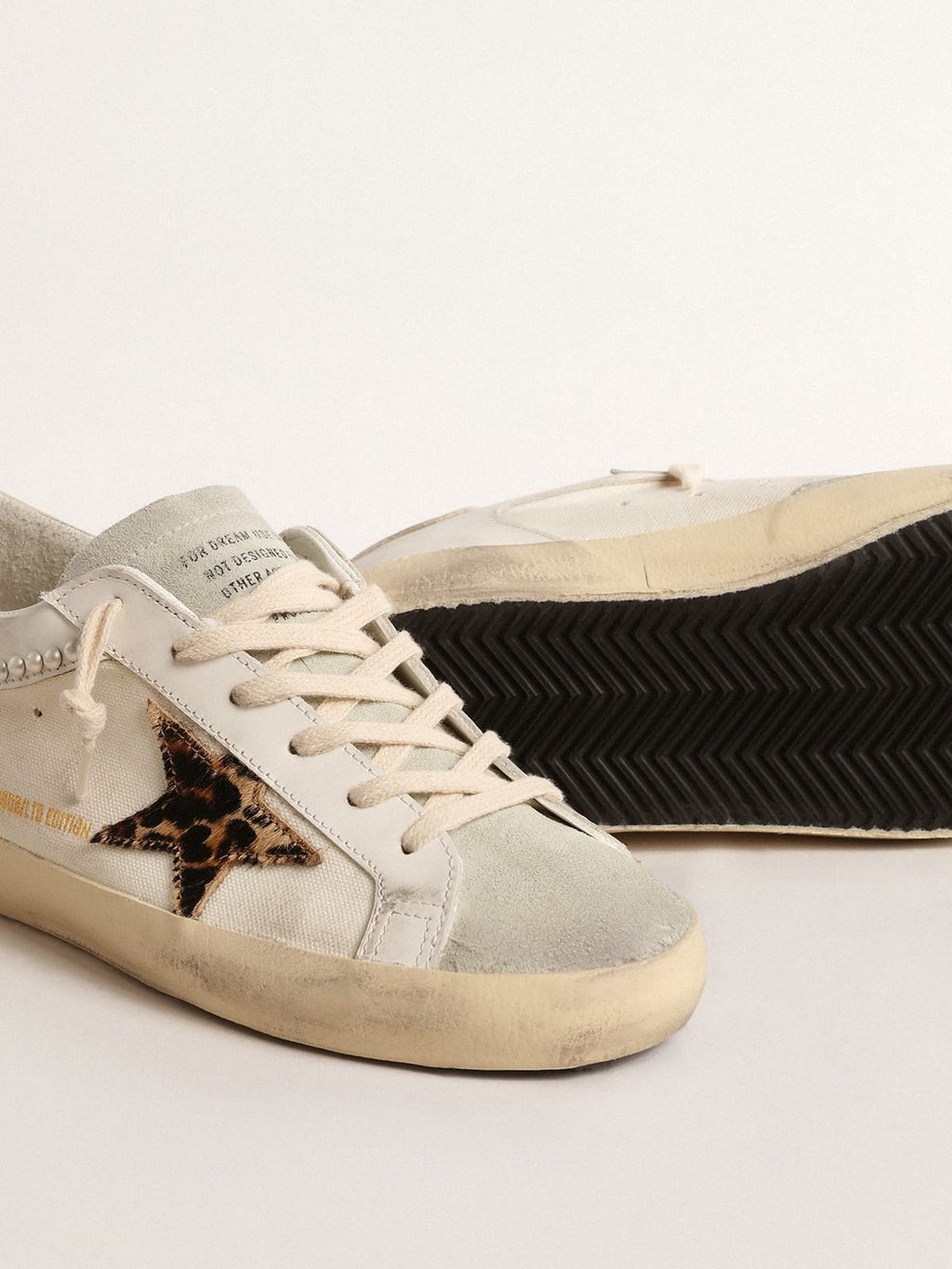 Super-Star LTD in canvas e pelle con stella in cavallino leo