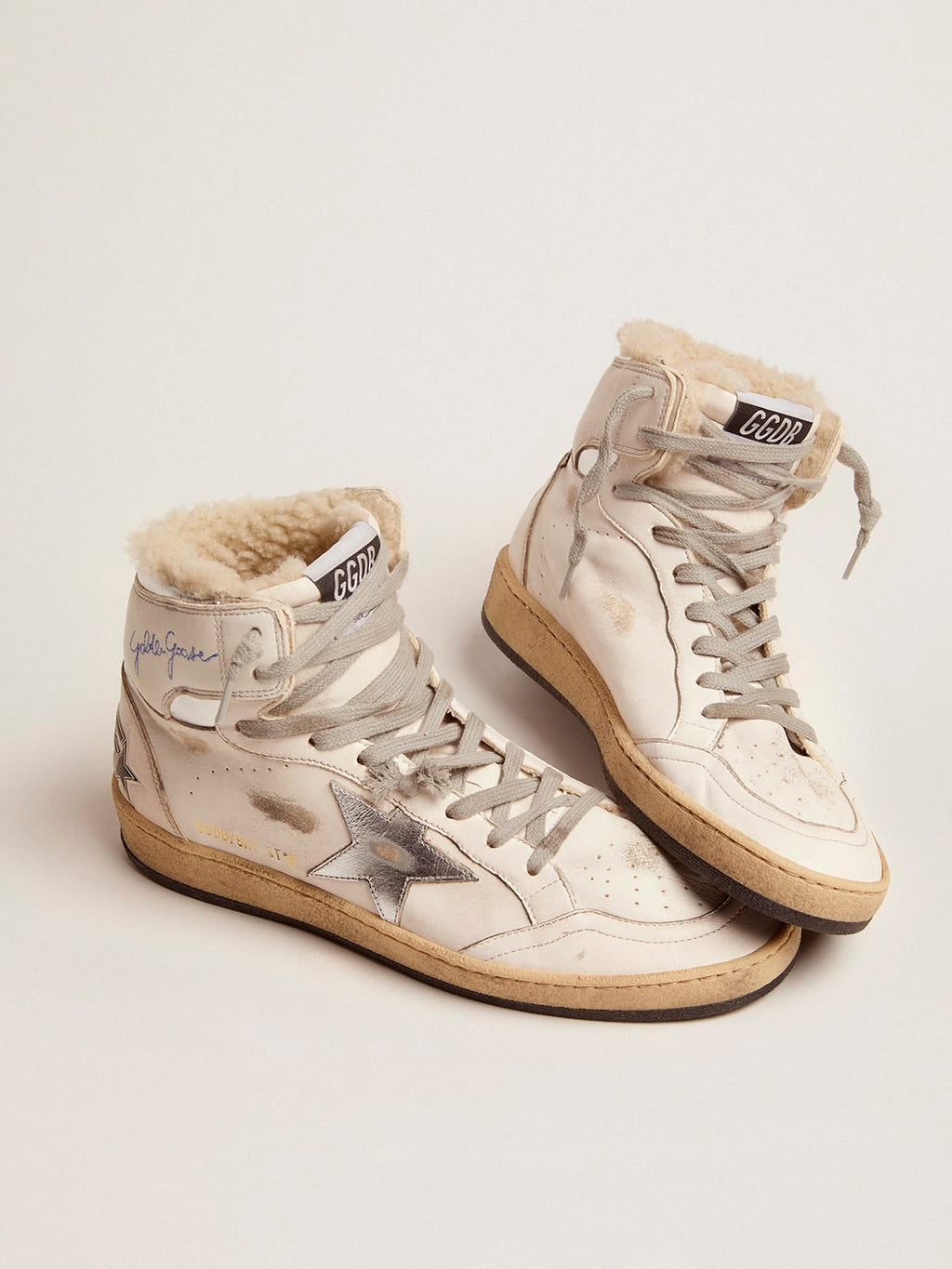 Sneaker Sky-Star donna con firma sulla caviglia e fodera in shearling