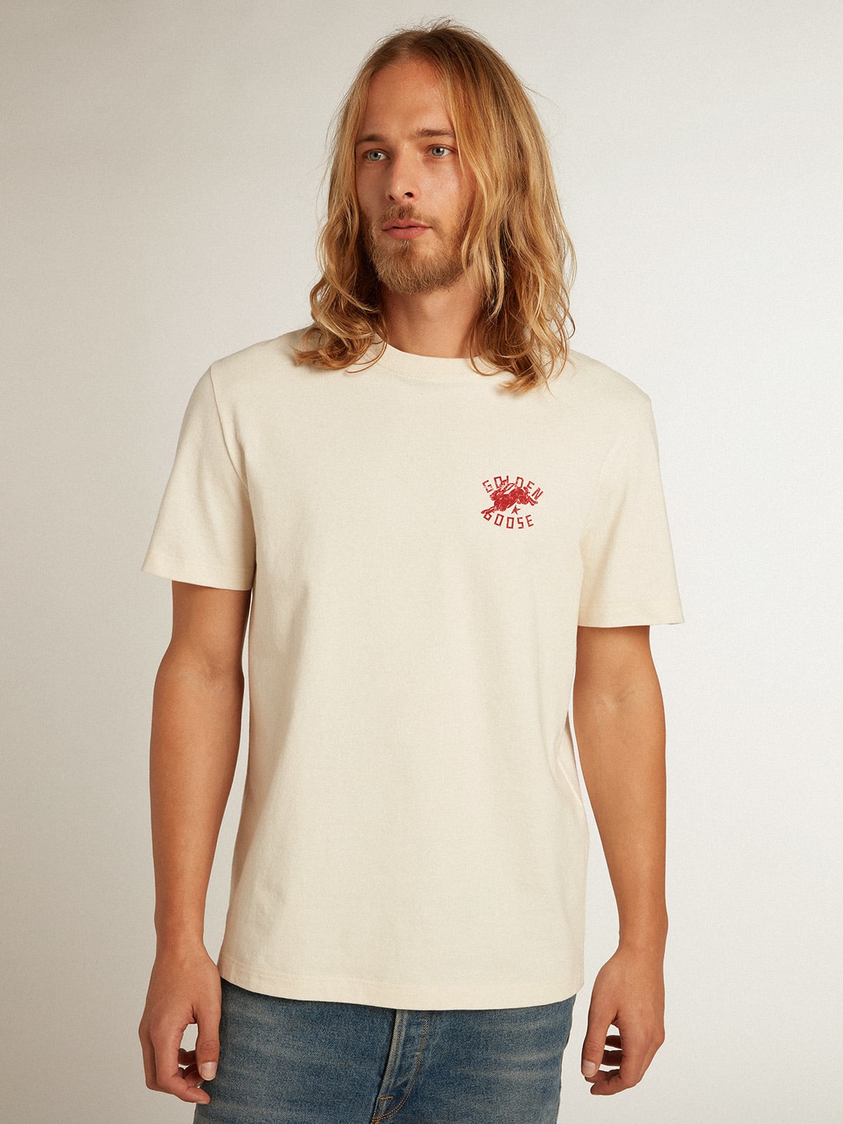 T-Shirt Uomo color bianco heritage con logo CNY