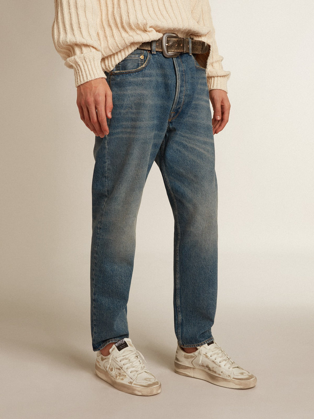 Jeans slim fit Collezione Golden dal lavaggio medio