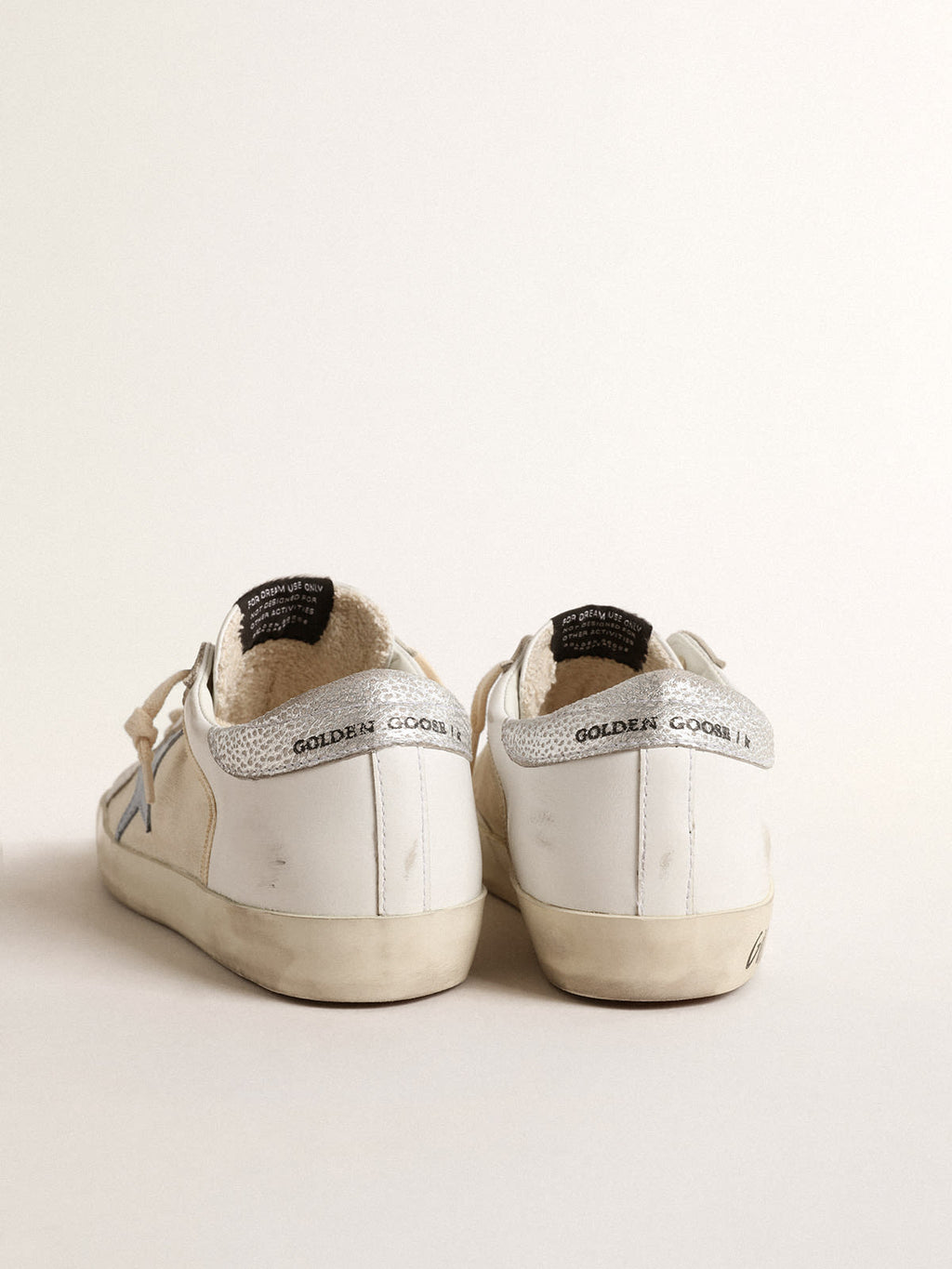 Super-Star LTD con stella azzurra e talloncino in pelle argento