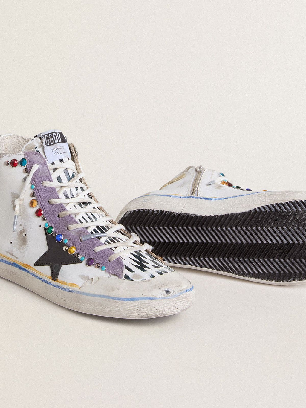 Women’s Francy Penstar LAB with black leather star and multicolor studs
