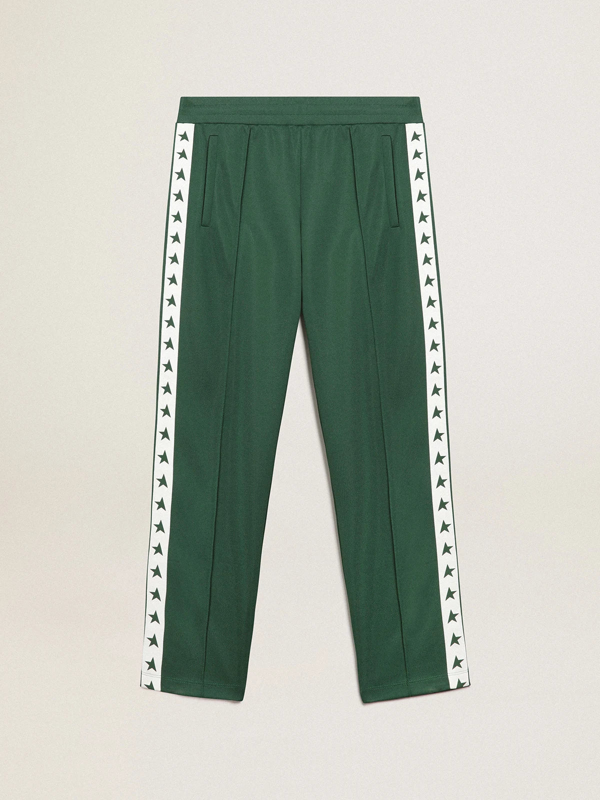 Pantalone jogging da uomo di colore verde con stelle sui lati