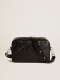 Borsa Star Bag in pelle lucida color nero con stella ton sur ton
