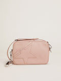 Borsa Star Bag in pelle martellata color rosa quarzo e stella ton sur ton