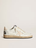Ball Star LTD in nappa bianca con stella in nappa color salmone