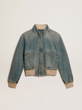 Giacca bomber da donna in denim