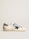Super-Star LTD con stella in pelle nera e talloncino grigio
