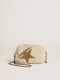 Borsa Mini Star Bag in shearling color beige e con stella in suede