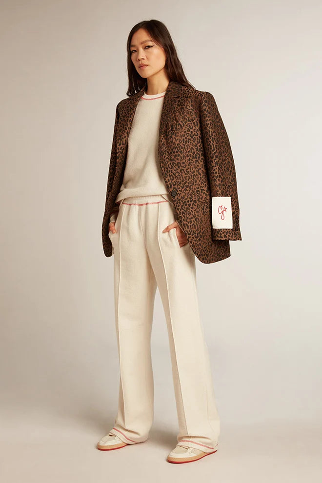 Felpa Donna color bianco heritage con logo CNY