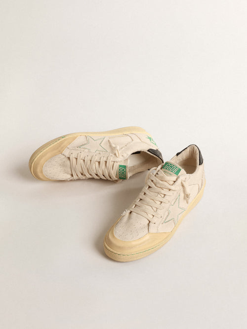 Ball Star con stella in canvas vaniglia e talloncino in pelle