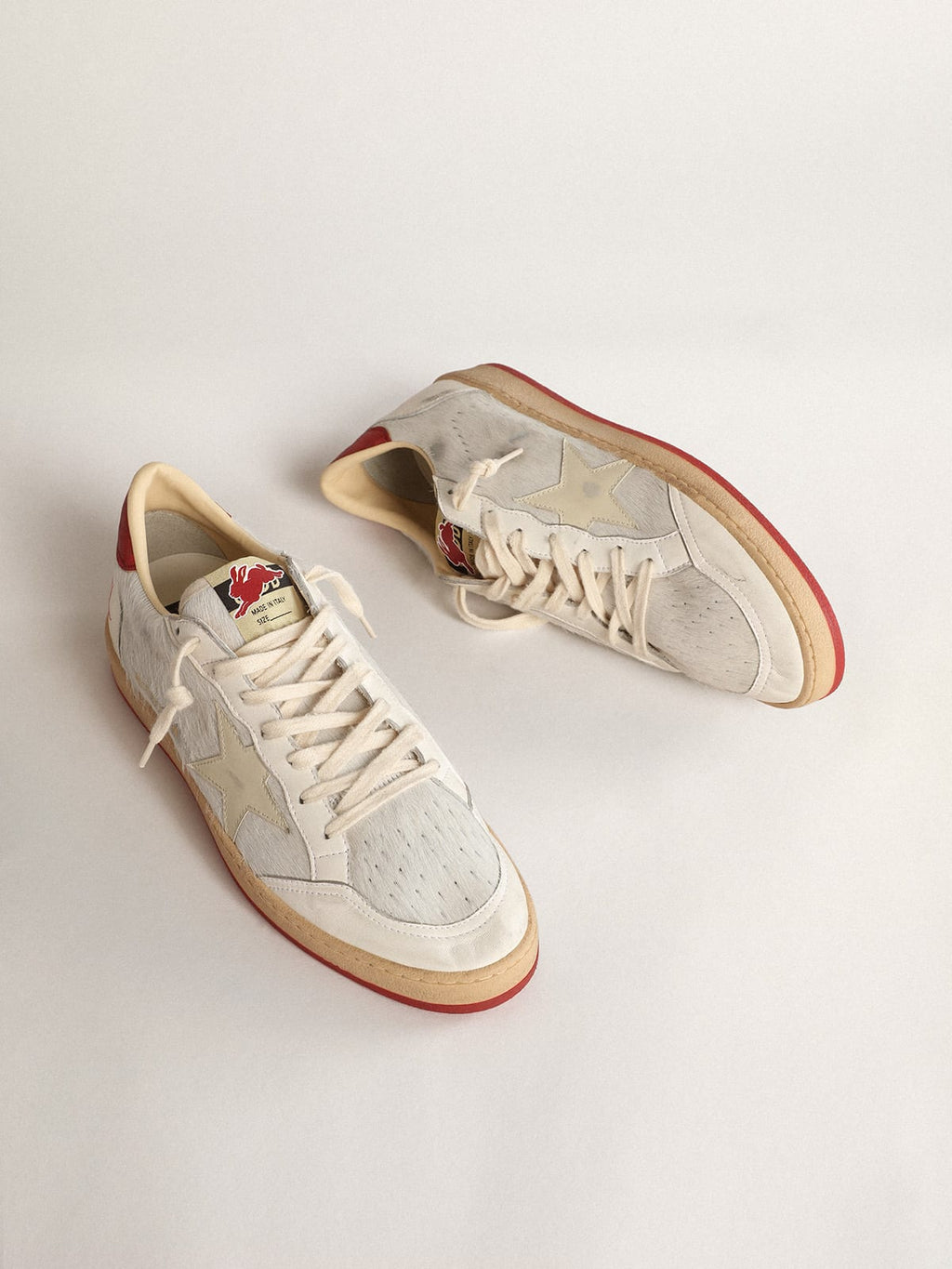 Ball Star Uomo LTD CNY in cavallino bianco con stella in pelle