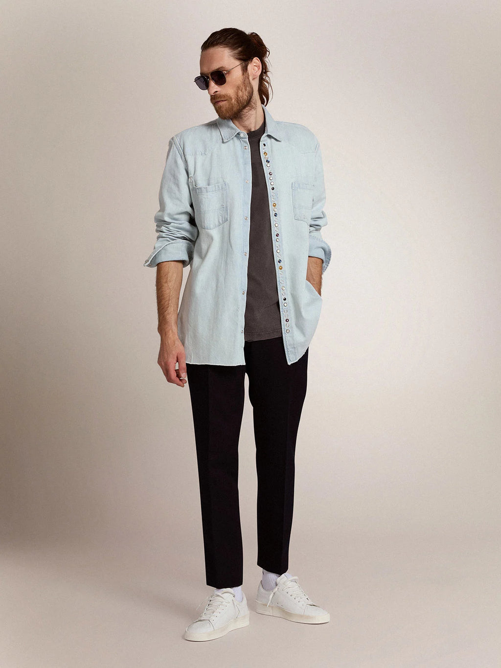 Pantalone Milano Collezione Golden in lana blu scuro