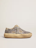 Scarpe Space-Star Donna in glitter argento e fodera in shearling