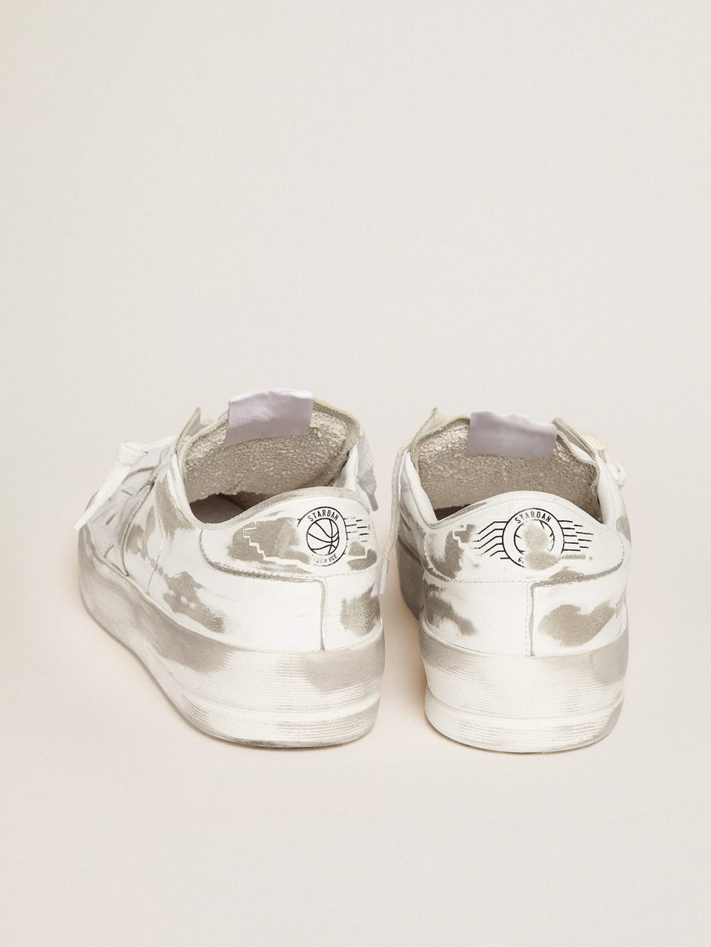 Sneakers Stardan bianche in pelle trattamento lived-in