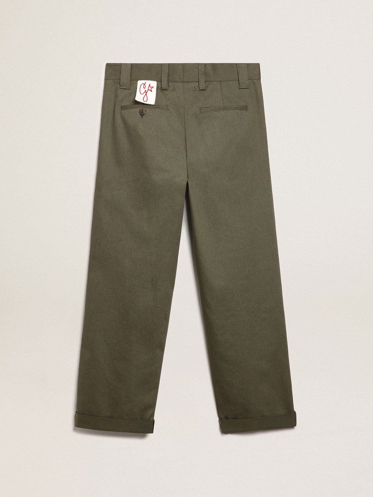 Pantalone chino Golden Collection color verde militare