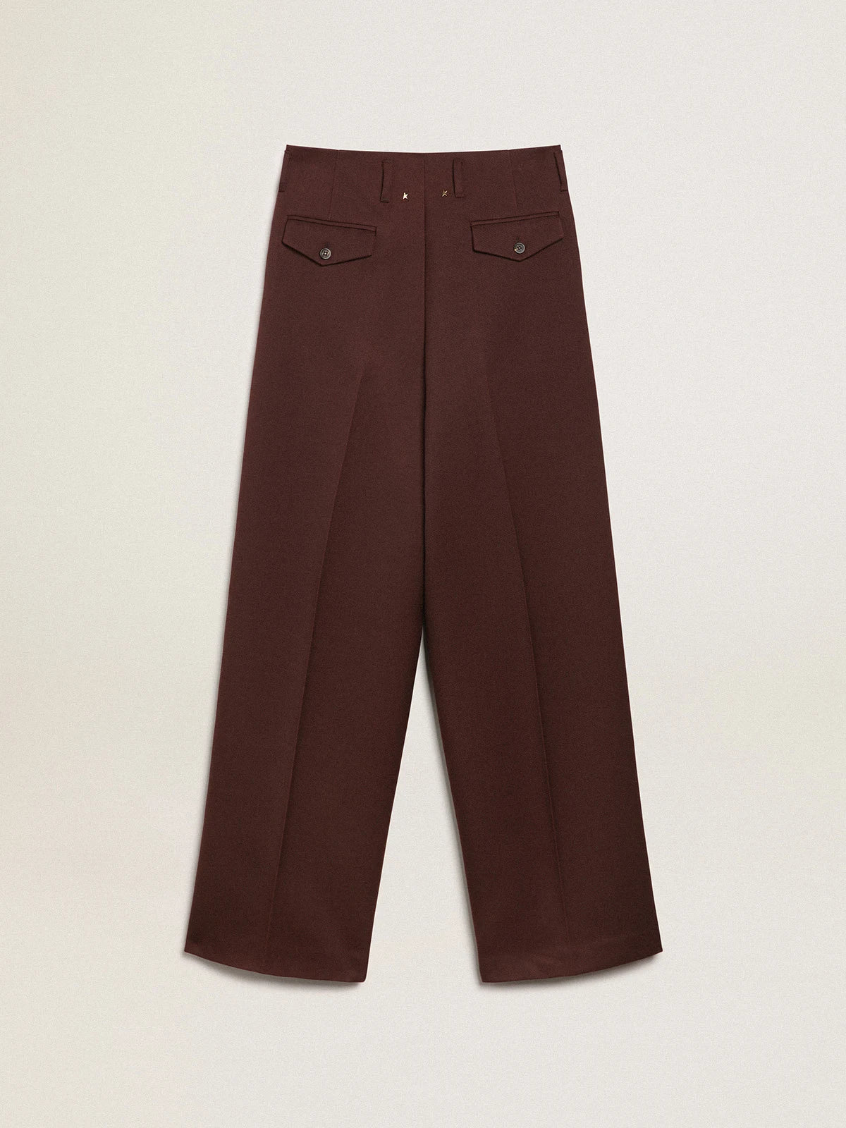 Pantalone Flavia Collezione Journey in gabardine di lana color chicory coffee
