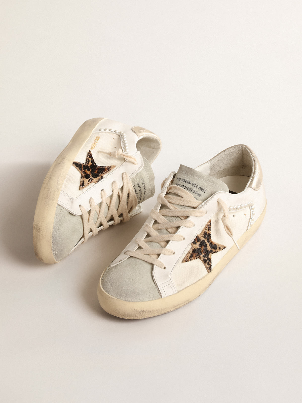 Super-Star LTD in canvas e pelle con stella in cavallino leo