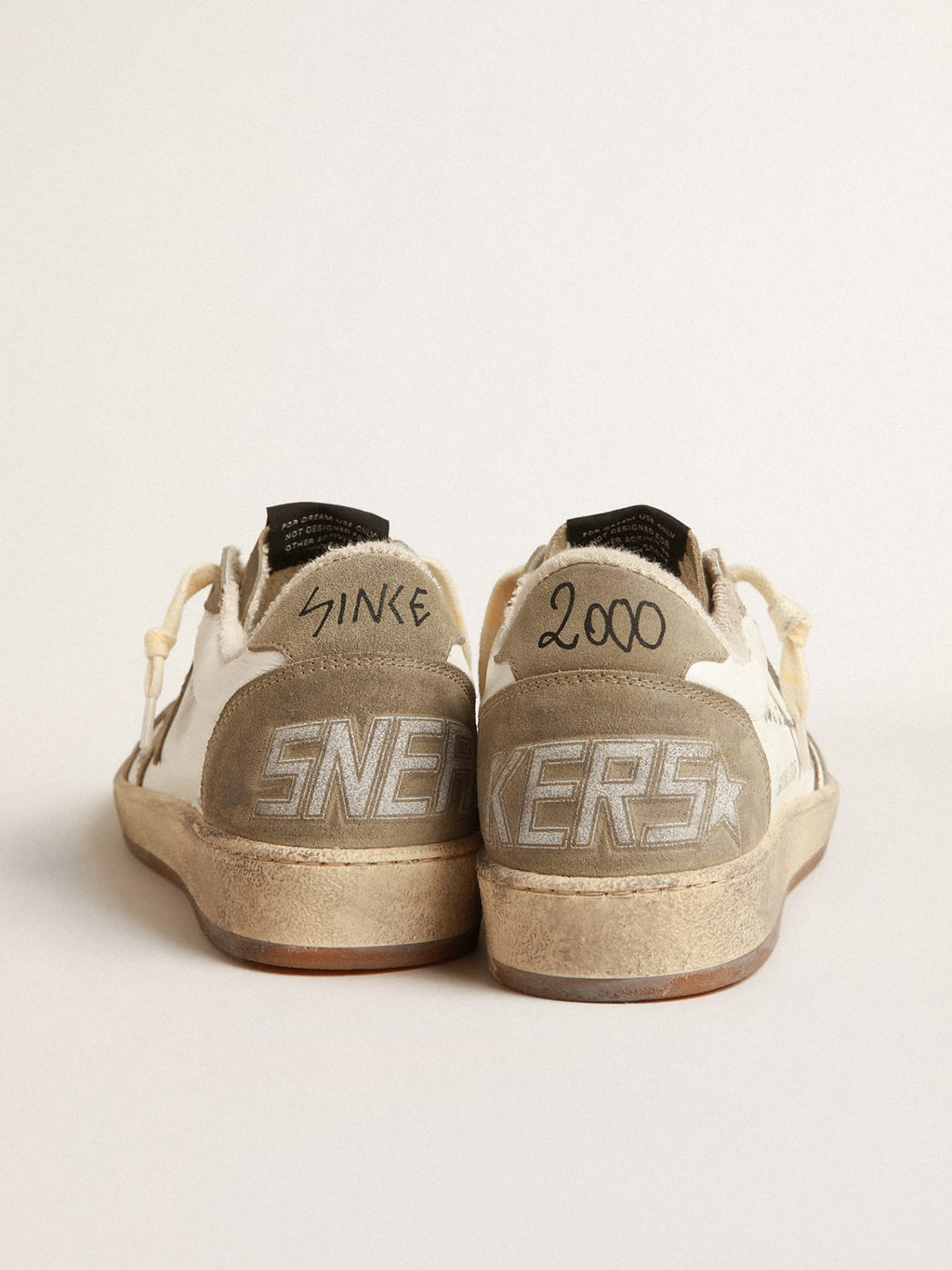 Ball Star Uomo con stella e talloncino in suede tortora