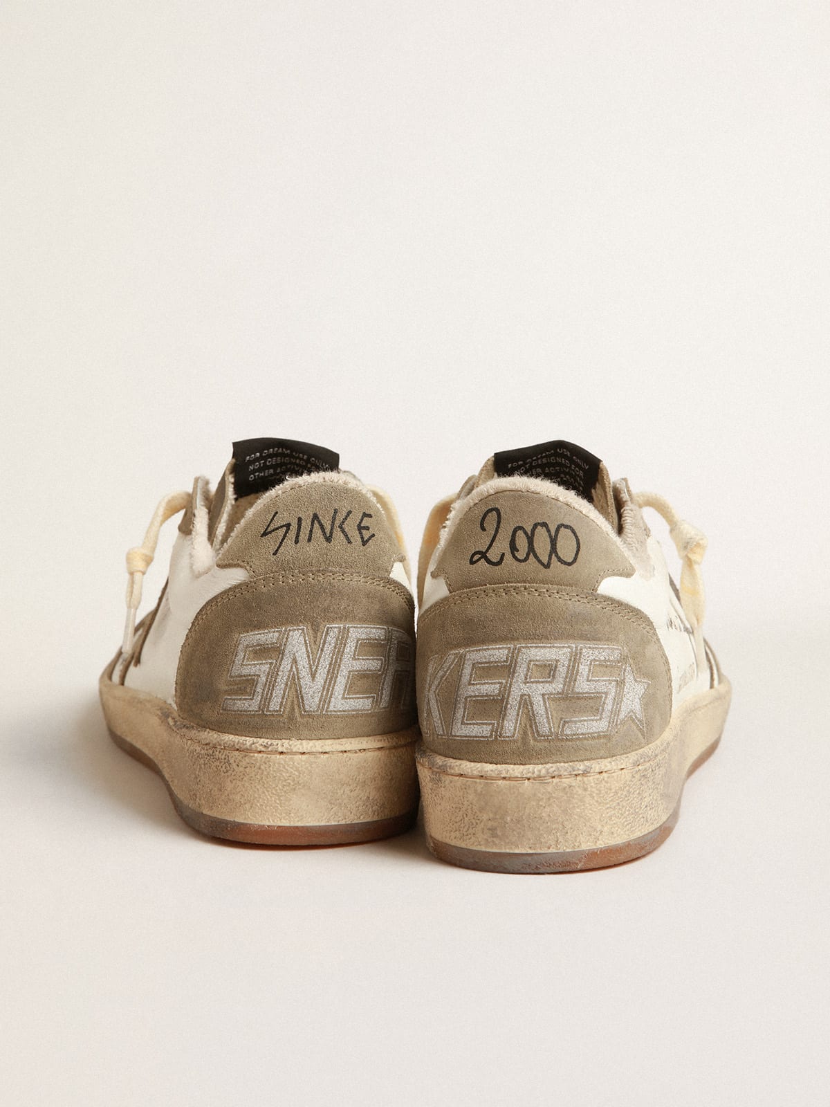 Ball Star Uomo con stella e talloncino in suede tortora