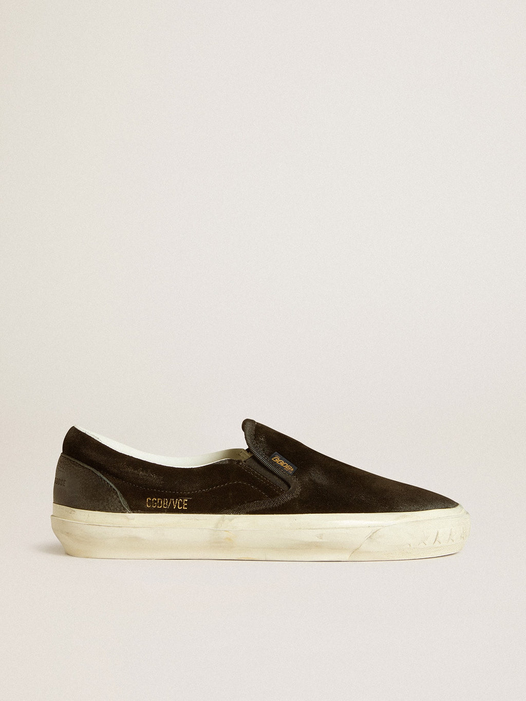 Men's VCE Penstar in black suede with black leather heel tab