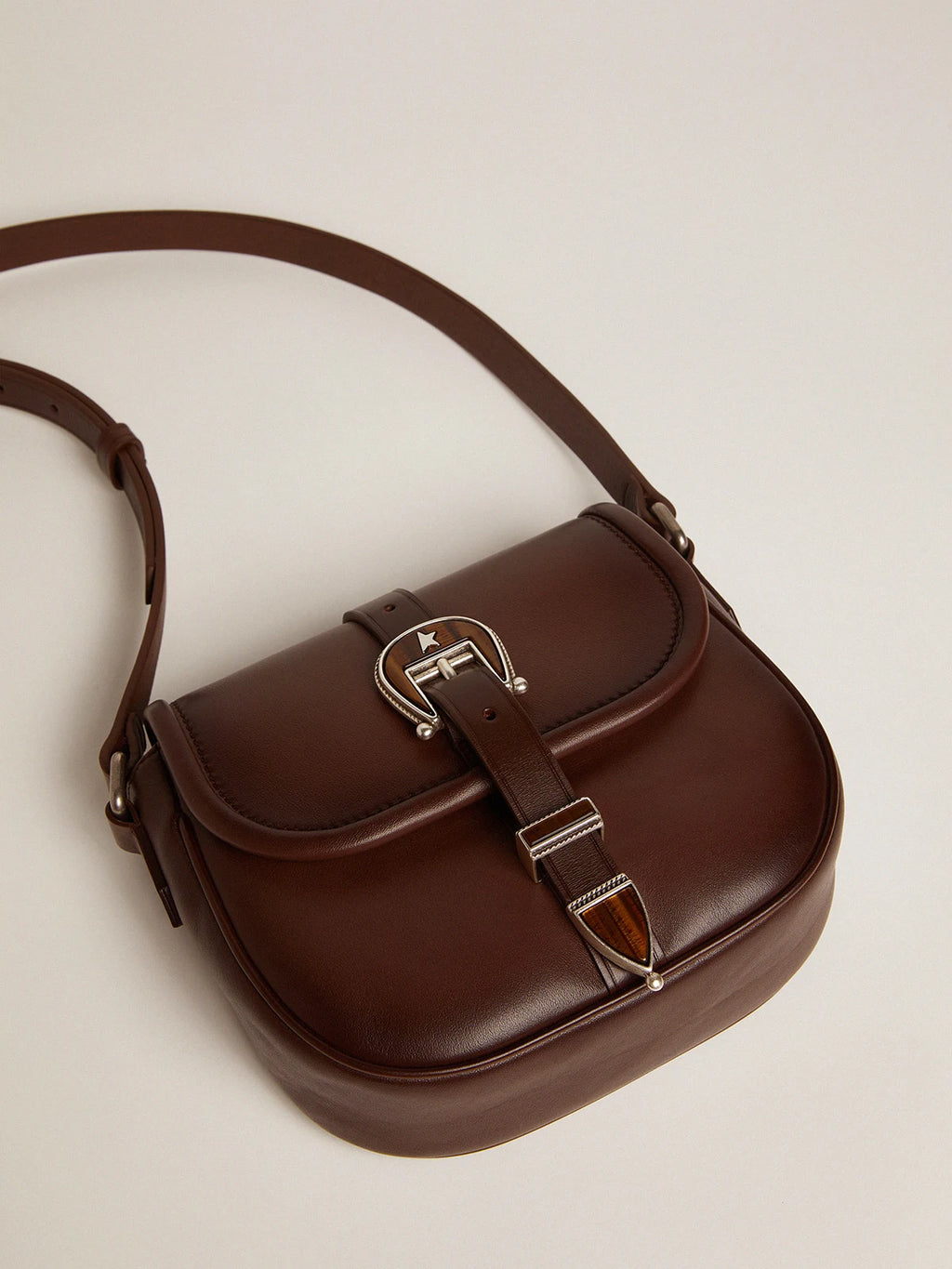 Borsa Rodeo Bag small in pelle cuoio scuro