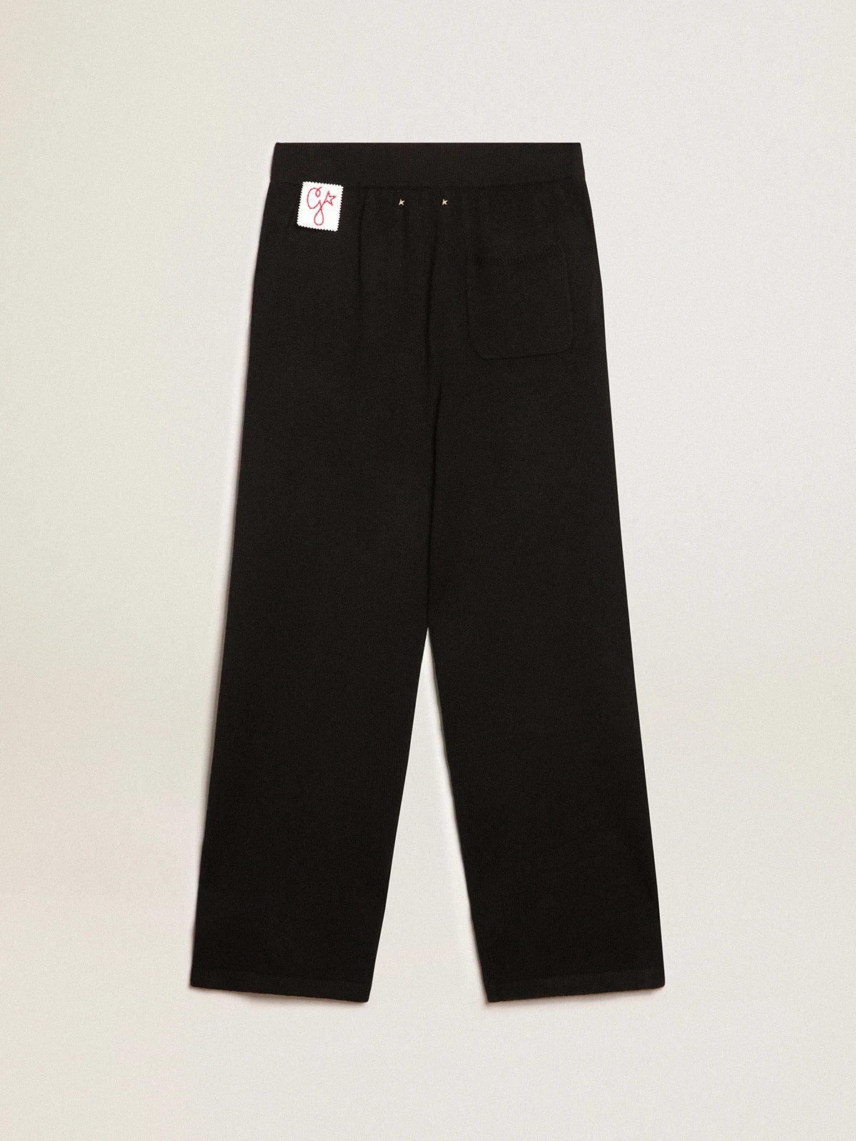 Pantalone jogging uomo misto cashmere di colore nero
