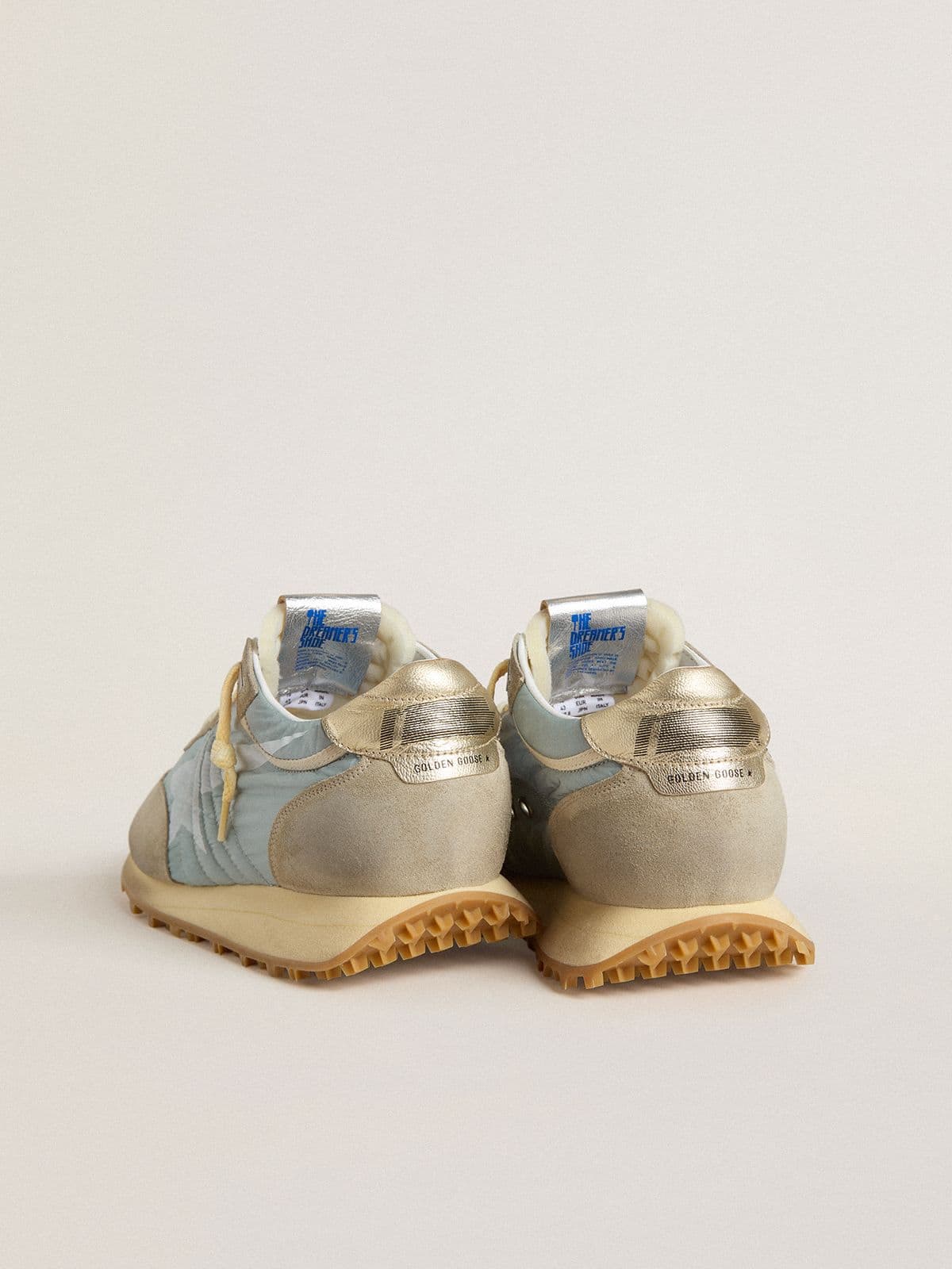 Men’s Marathon with light blue nylon upper and pastel blue star