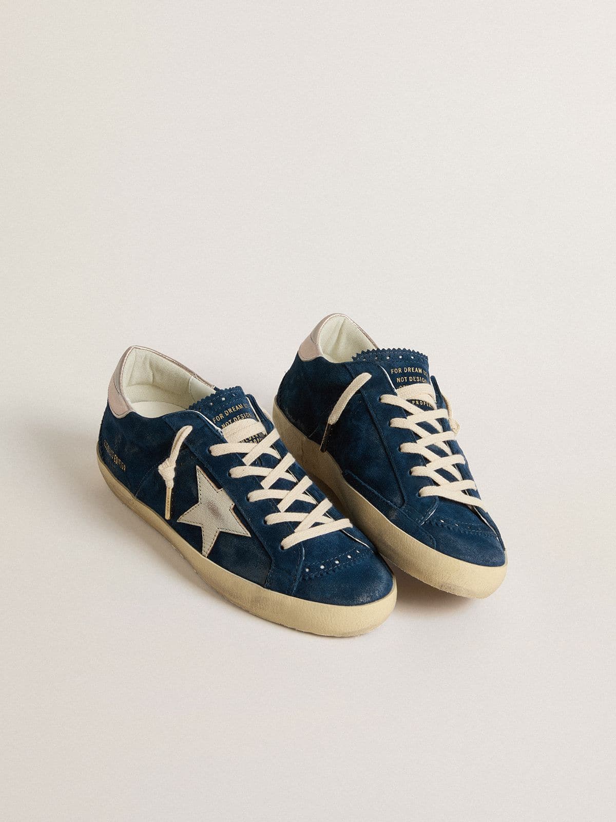 Women's Super-Star LTD in blue suede with white star