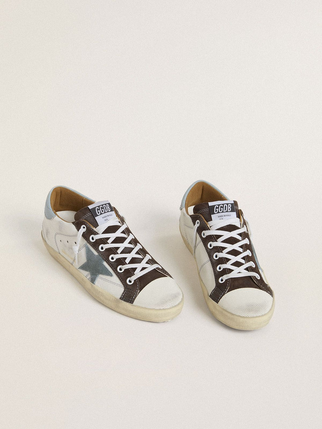 Women’s Super-Star LTD with light blue suede star and light blue canvas heel tab