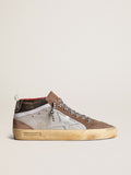 Mid Star in rete e suede con stella in pelle argento
