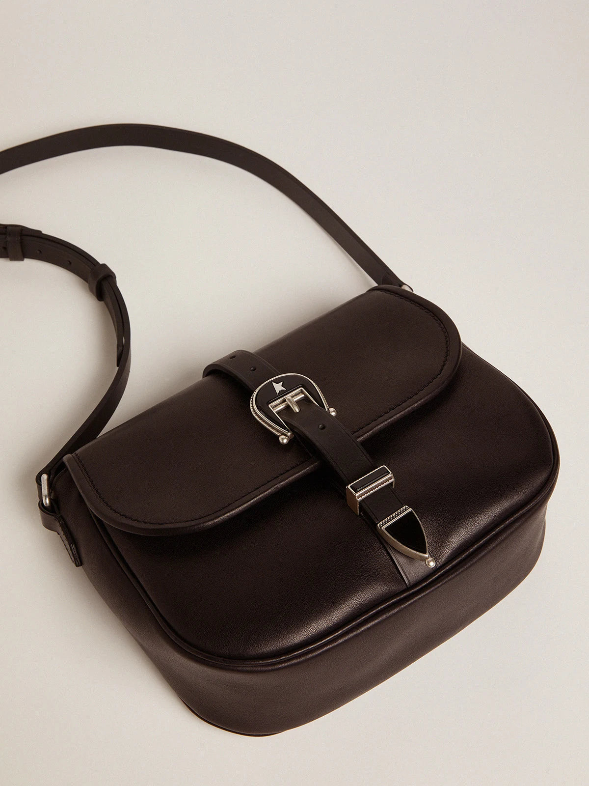 Borsa Rodeo Bag medium nera in pelle