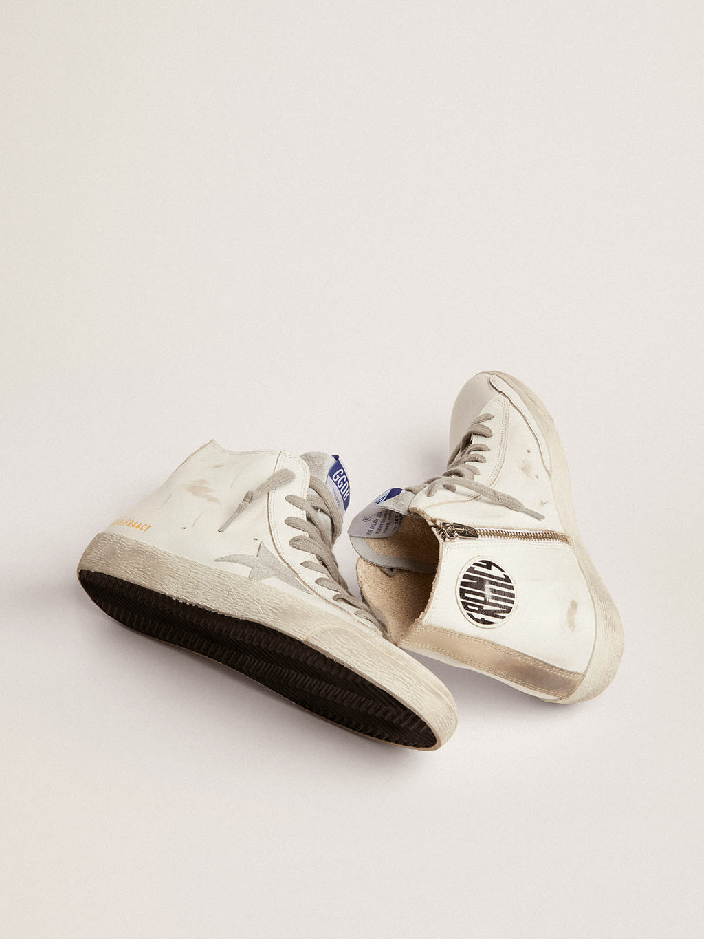 Sneakers Francy in pelle con stella camoscio