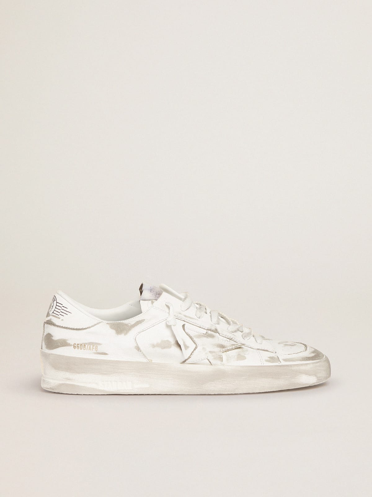 Sneakers Stardan bianche in pelle trattamento lived-in