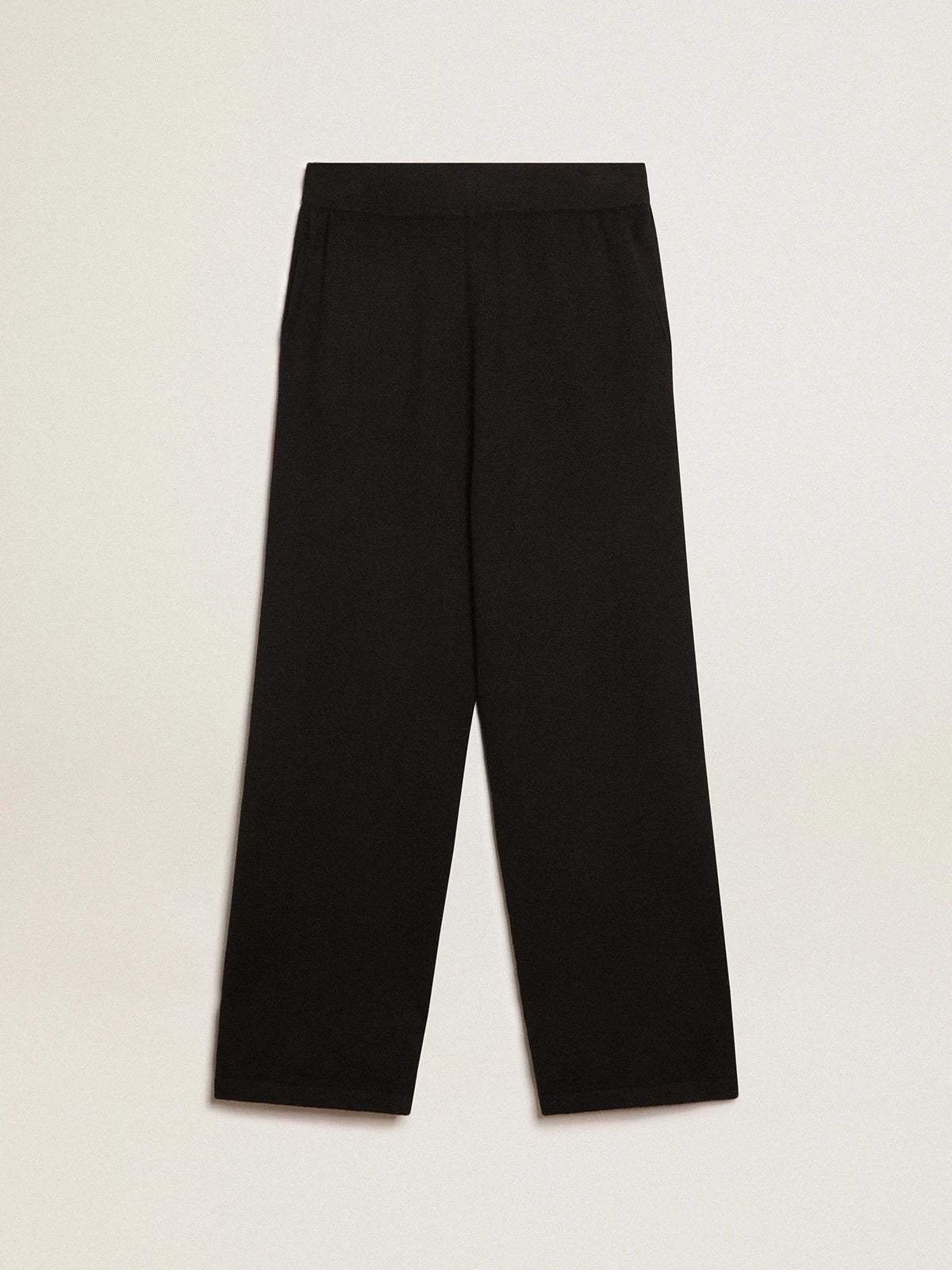 Pantalone jogging uomo misto cashmere di colore nero