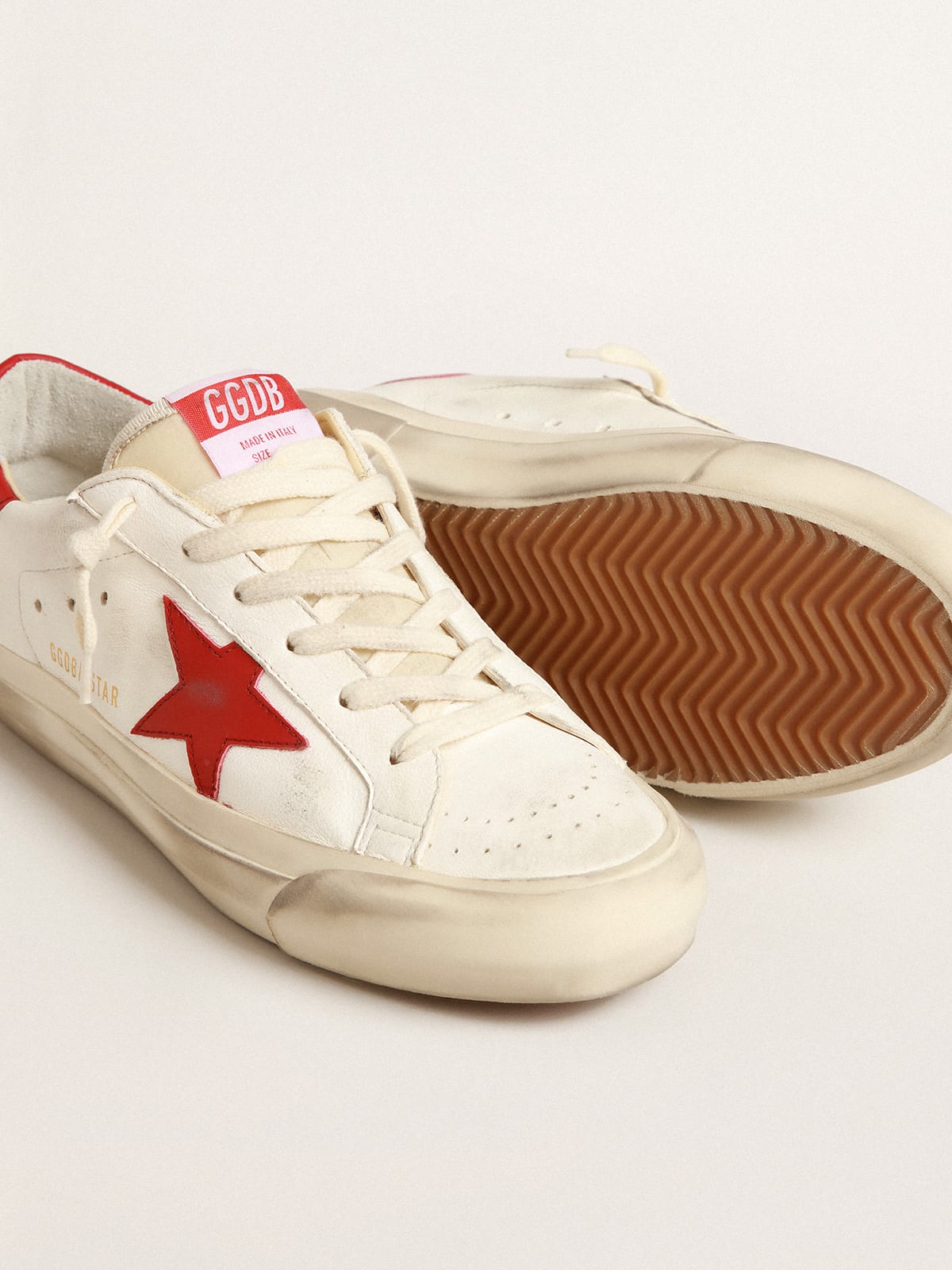 Super-Star Donna LTD in nappa con stella e talloncino rossi