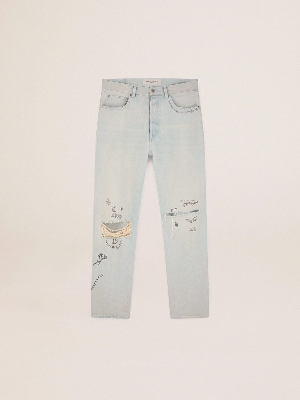 Jeans bleached Collezione Golden dal trattamento distressed