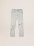 Jeans bleached Collezione Golden dal trattamento distressed
