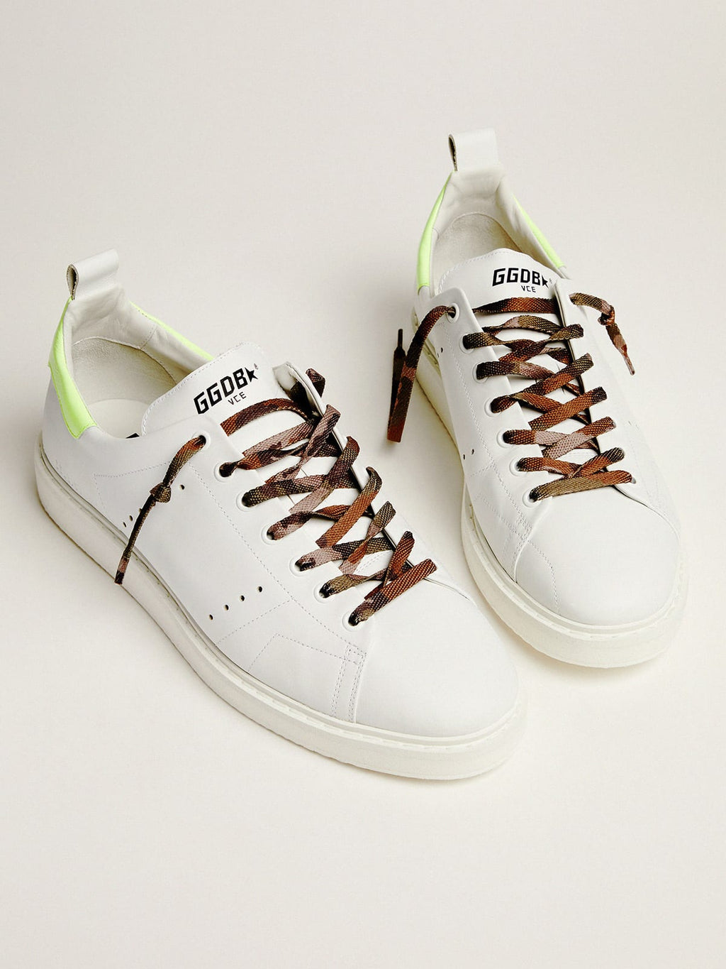 Sneaker Starter LTD bianche con talloncino giallo fluo