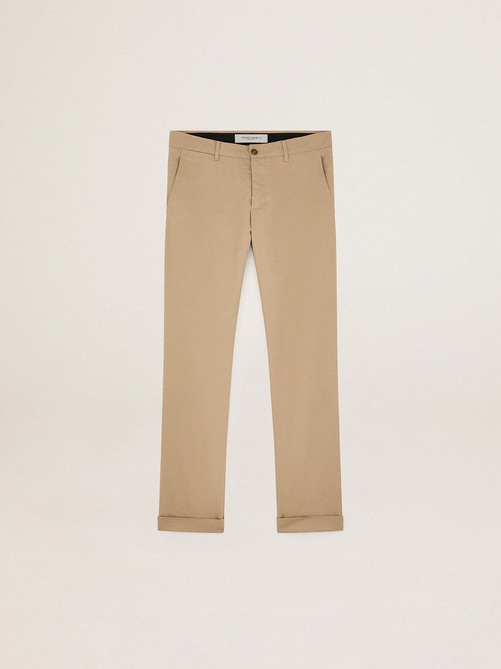 Pantalone chino Collezione Golden in cotone beige