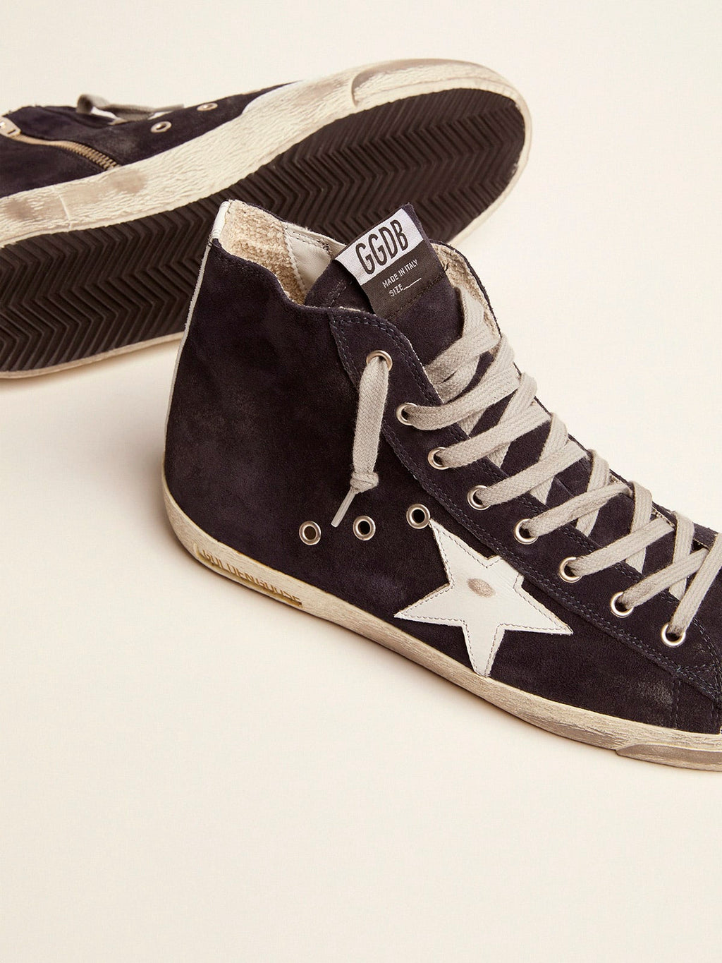 Sneakers Francy in pelle con stella e talloncino in pelle