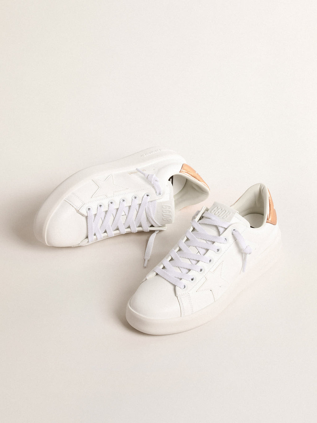 Purestar bio-based con talloncino in pelle laminata color bronzo