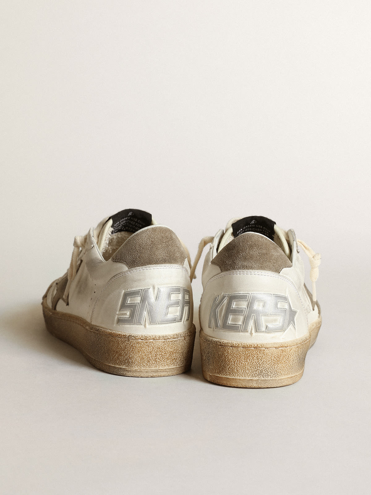 Ball Star Donna LTD bianca con stella e talloncino tortora