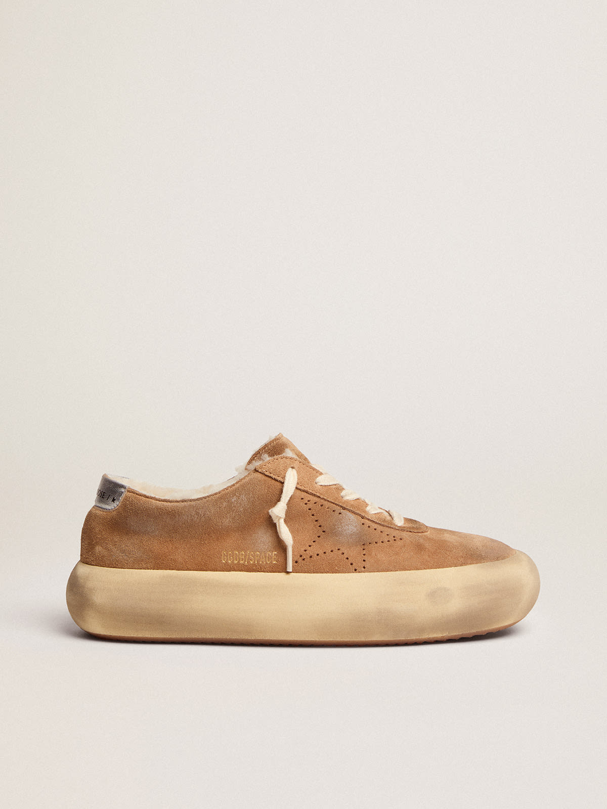 Space-Star Uomo in suede color tabacco e fodera in shearling