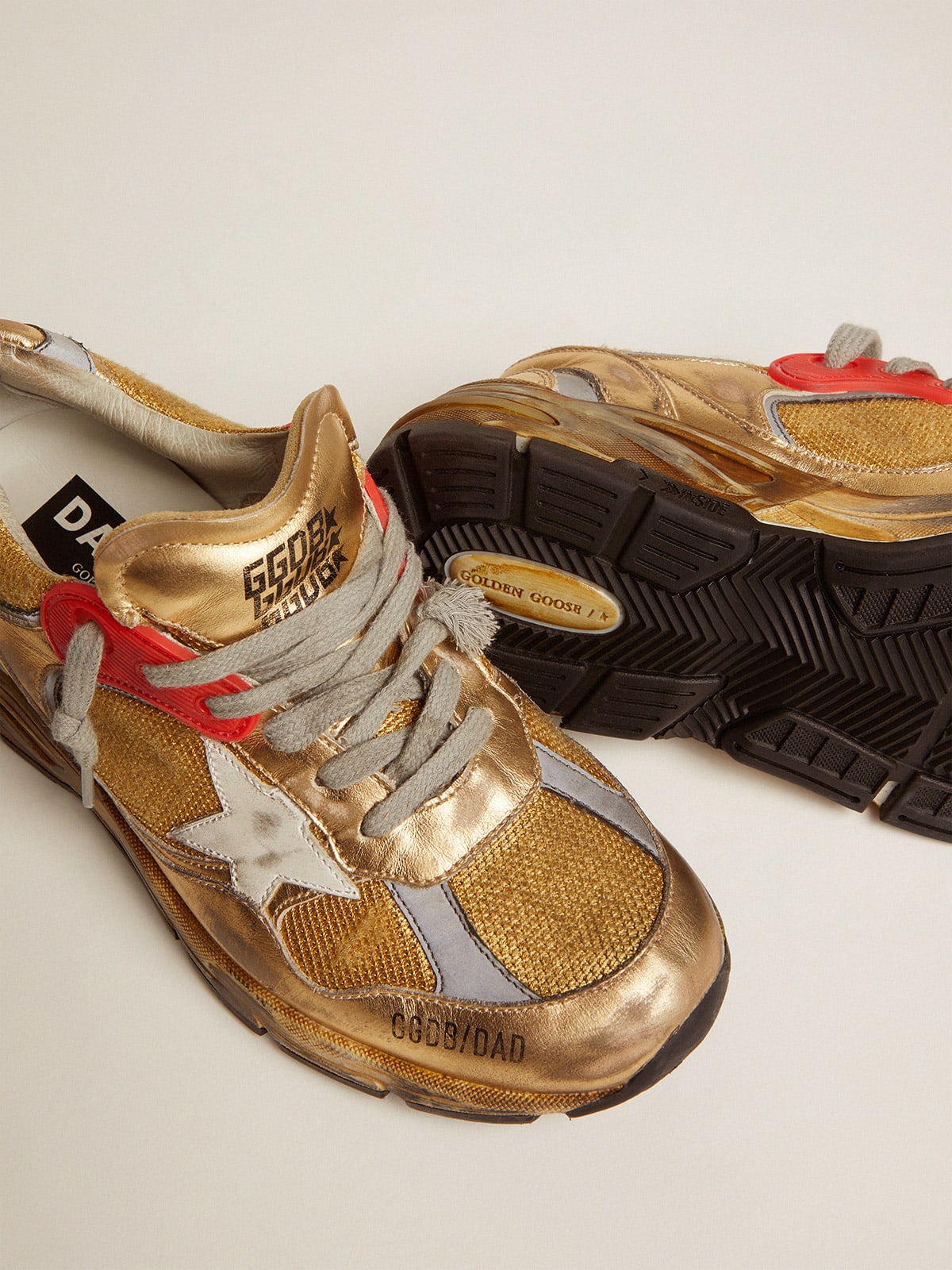 Sneakers Dad-Star donna dorate