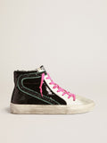 Sneakers Slide con paillettes nere