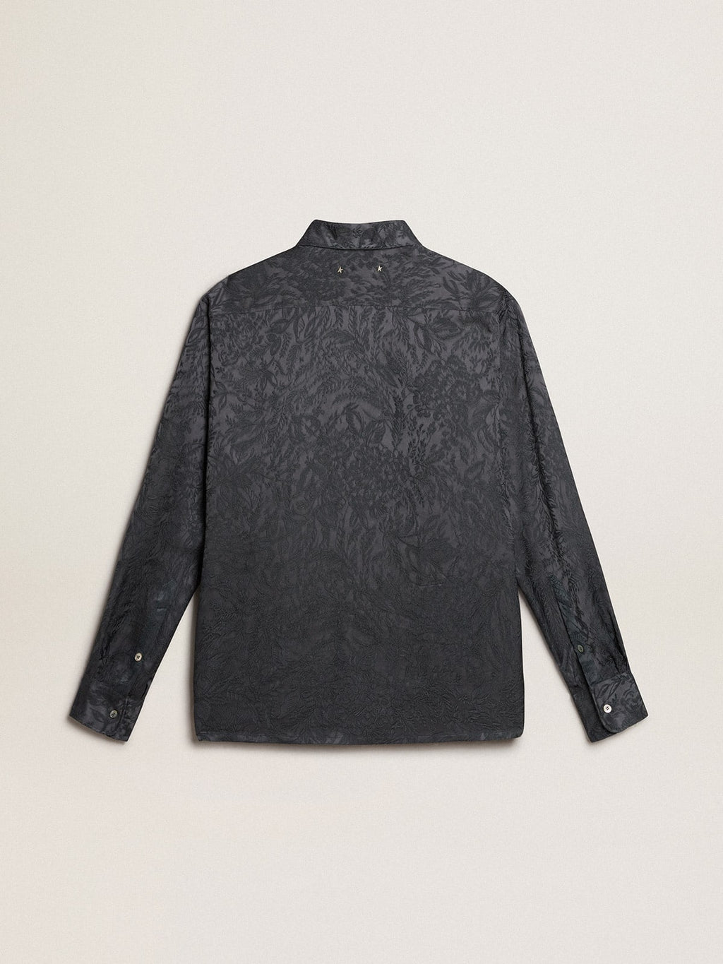 Camicia in jacquard con motivo toile de jouy all over